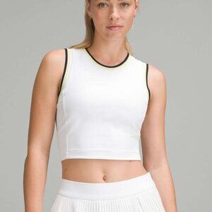 Lululemon Varsity Scoop-Neck Cropped Tennis Tank Top | Medium Support